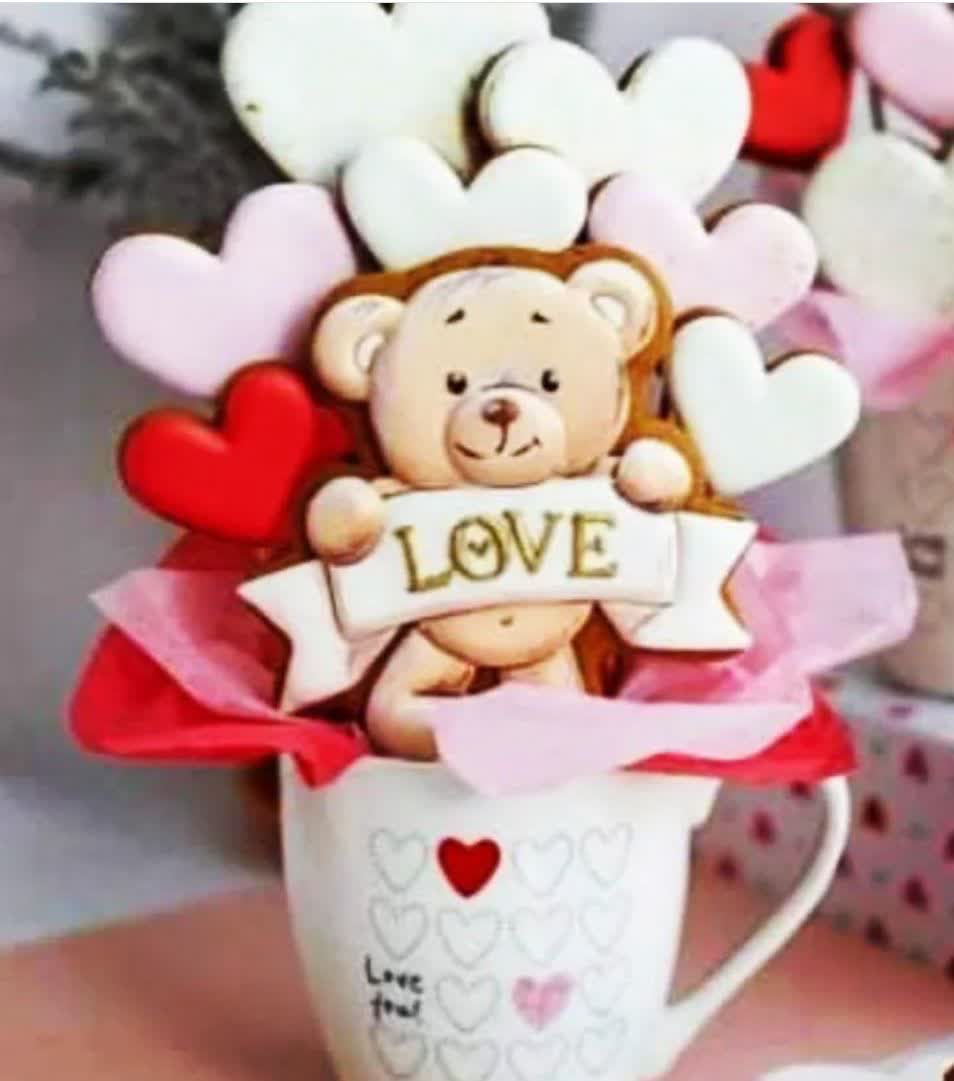 مهر و کاتر کوکی طرح خرس لاو LOVE